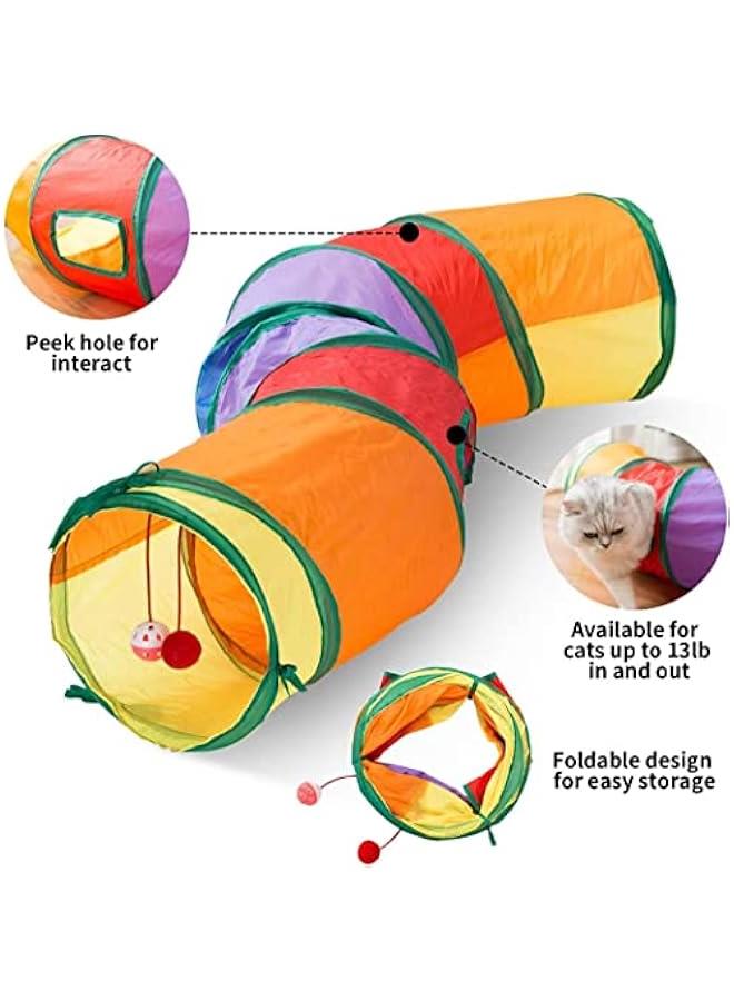 رينكس مجموعة ألعا القطط م 20 قطعة م الميكاكوز، لعة تفاعلية على شكل فق القطط، قرص دوار ـ3 مستويات، محفز ريشة تسلية القطط، ألعا أحجية تفاعلية ممتعة للتمري الدي والعقلي - Image 2