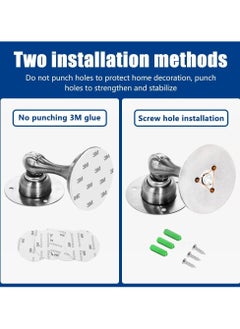 Arabest 2 Pcs Magnetic Door Stop, Door Stoppers with Catch 3M Self Adhesive/Conceal Screws Mounted, Magnetic Door Catch for Home Office, Patio  - Image 5