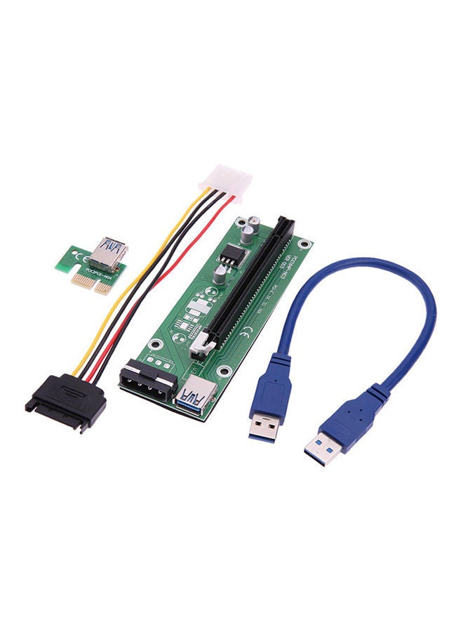 NIBEMINENT USB 3.0 PCI-E Express 1x To 16x Extender Riser Card Adapter Black - Image 1