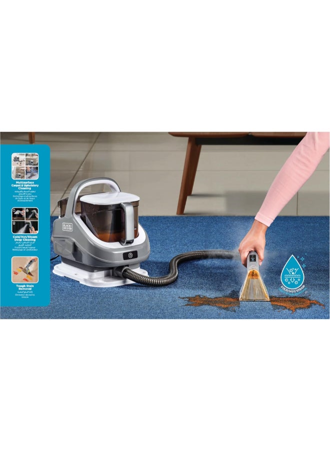 BLACK+DECKER 1300W 3-in-1 Multi-Surface Deep Steam Cleaner Multicolour 37.9 x 29.5 x 46.1 cm BHSC1350CHS-B5 1300 W BHSC1350CHS-B5 multicolour - Image 5