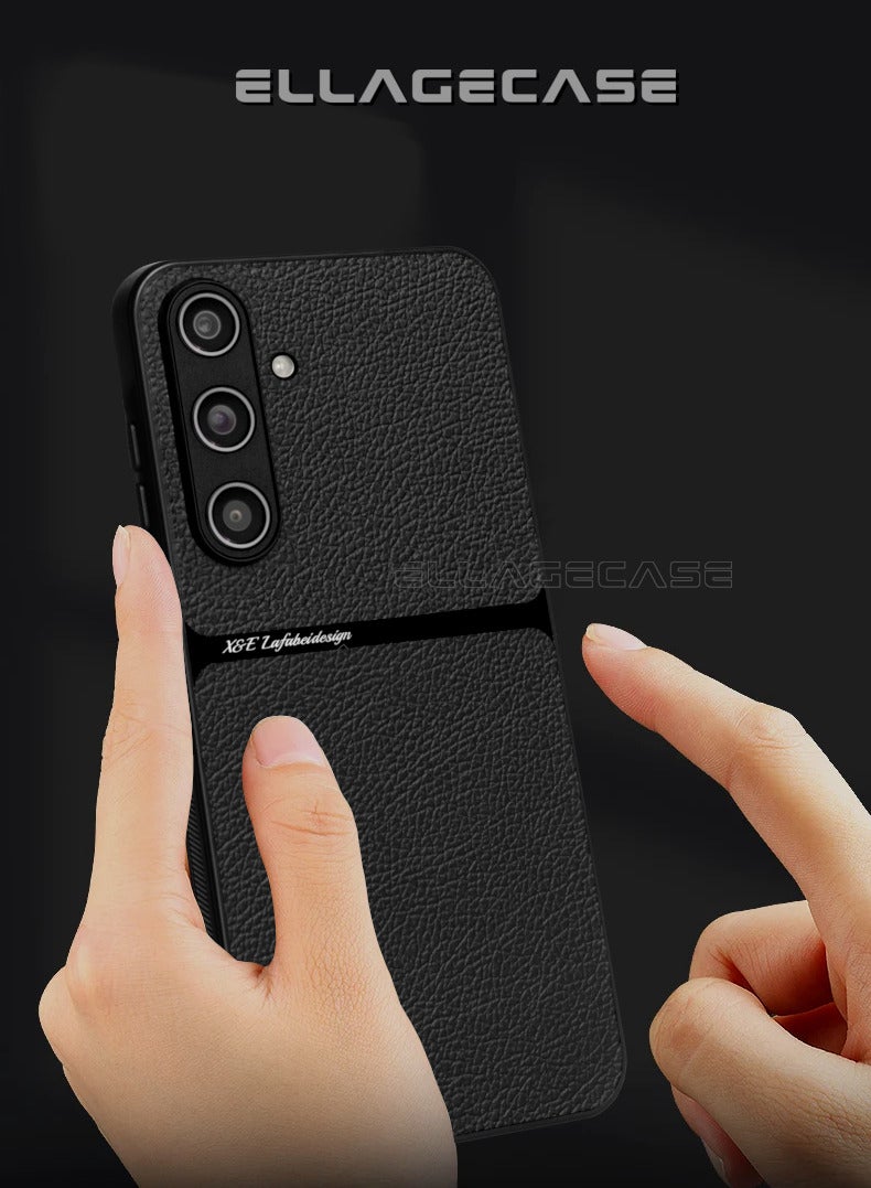 ELLAGECASE حافظة درجة الأعمال لهاتف سامسونج جالاكسي S24، رقيقة جداً، مع لوحة مغناطيسية مدمجة، شحن لاسلكي، مقاومة للصدمات، حماية كاملة لعدسة الكاميرا - Image 5