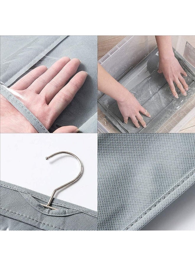 6 Pockets Storage Anti-dust Cover Clear Bag Holder & Closet Organizer, Assorted Colors, Large - Image 2