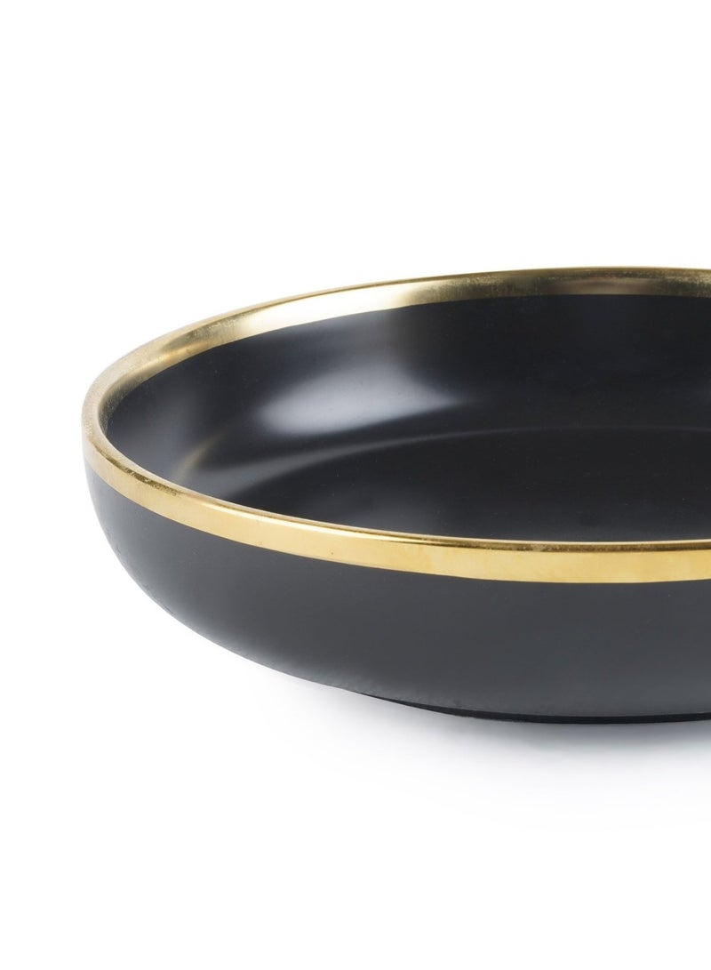Pan Home Regale Side Plate Dia20cm - Black and Gold - Image 3