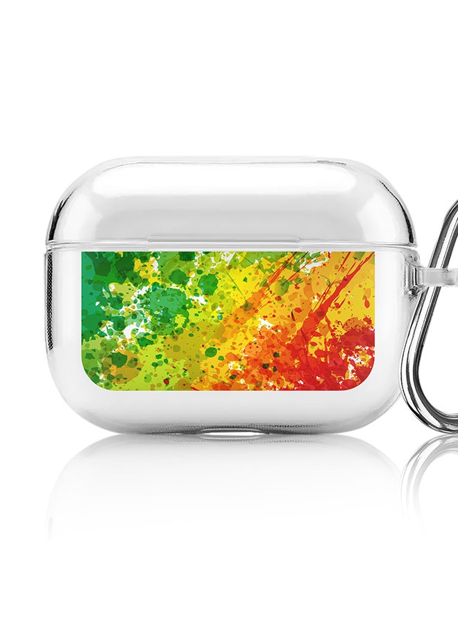 Stylizedd Classic Clear printed Case for Apple AirPods Pro 2nd Generation Thin Transparent Cover [Designed for Apple AirPods Pro 2nd Generation] - Tropical Splash - Image 1