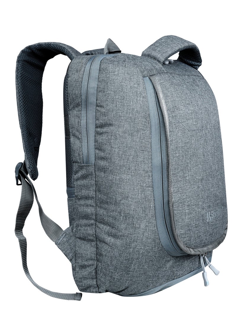 STORYTELLER Troop Premium Laptop Backpack with S-type Shoulder Strap and USB port 20" Grey - Image 3