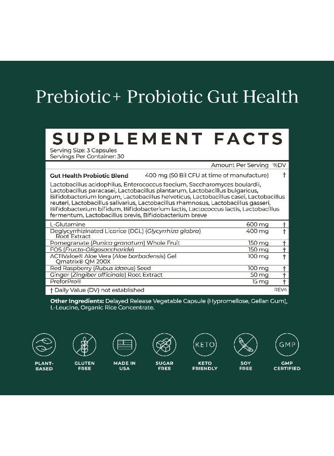 Cymbiotika Probiotic Supplement 50 Billion CFU, 19 Strain Probiotic and Prebiotic Formula, Gut Health Digestion and Immune Support, Stress Relief and Microbiome Balance, 90 Capsules, 1 Month Supply - Image 4