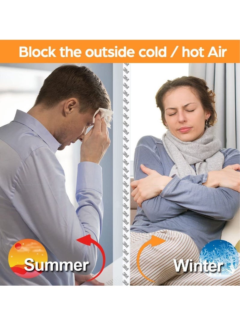 Barakah 33 Feet Door Weather Stripping, Silicone Seal Strip Window Seal Silicone Sealing Tape for Door Draft Stopper Adhesive Tape for Doors Windows and Shower Glass Gaps - 2 Rolls - Image 4