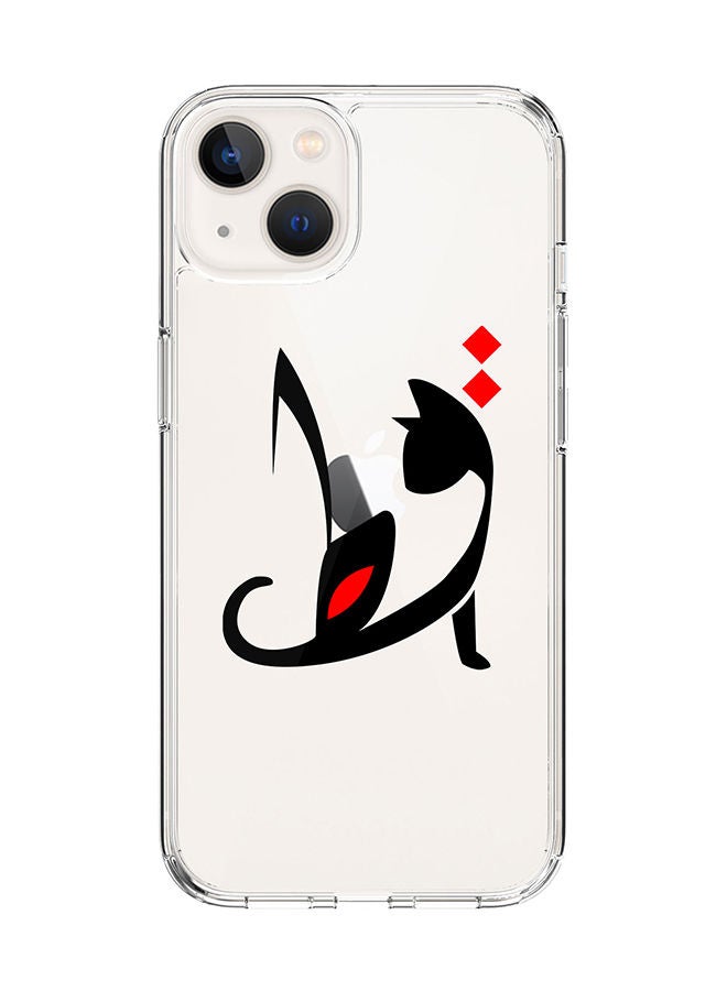 Stylizedd Classic Clear Case for Apple iPhone 14 Plus Hybrid Soft Case Flexible Edges Anti Drop TPU PC Gel Thin Transparent Cover - Cat - Image 1