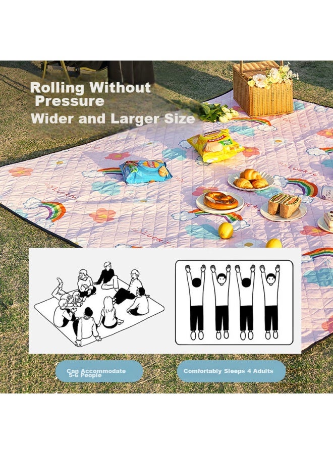 OFEIS Ofeis Picnic Mat, Moisture-proof Mat, Outdoor Camping Mat, Beach Mat, Picnic Blanket, Tent Mat, Thickened Spring Outing Mat, Outdoor Cooking Mat, Lawn Mat  - Image 2
