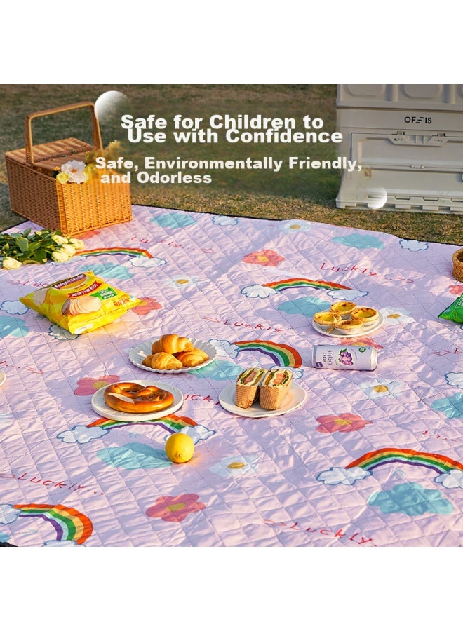 OFEIS Ofeis Picnic Mat, Moisture-proof Mat, Outdoor Camping Mat, Beach Mat, Picnic Blanket, Tent Mat, Thickened Spring Outing Mat, Outdoor Cooking Mat, Lawn Mat  - Image 3