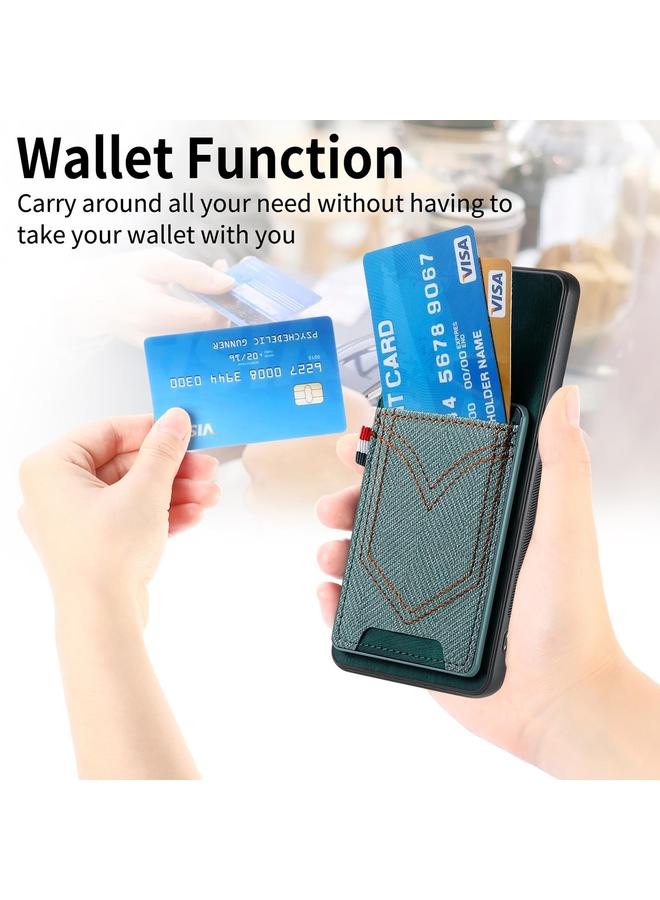 erorex Case For Realme Neo7 Denim Texture Leather Skin Phone Case with Card Slot - Image 4