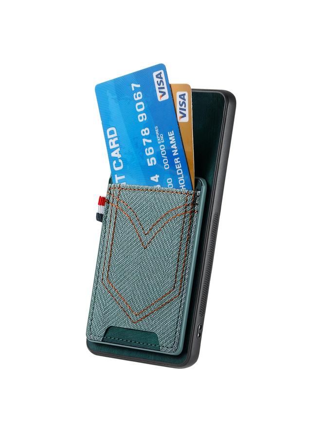 erorex Case For Realme Neo7 Denim Texture Leather Skin Phone Case with Card Slot - Image 3