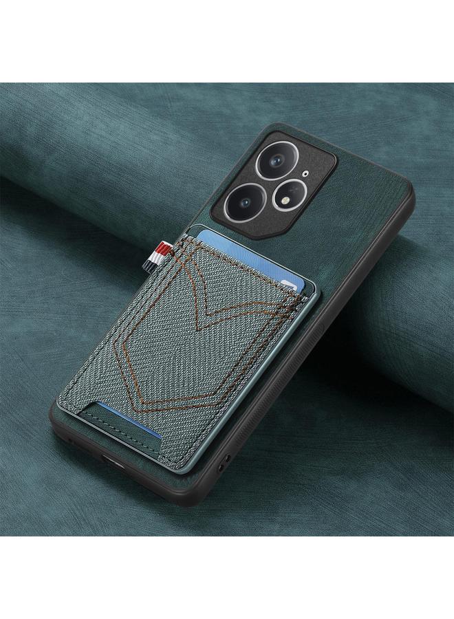 erorex Case For Realme Neo7 Denim Texture Leather Skin Phone Case with Card Slot - Image 2