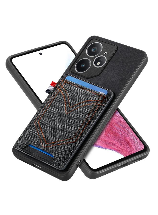 erorex Case For Realme Neo7 Denim Texture Leather Skin Phone Case with Card Slot - Image 5