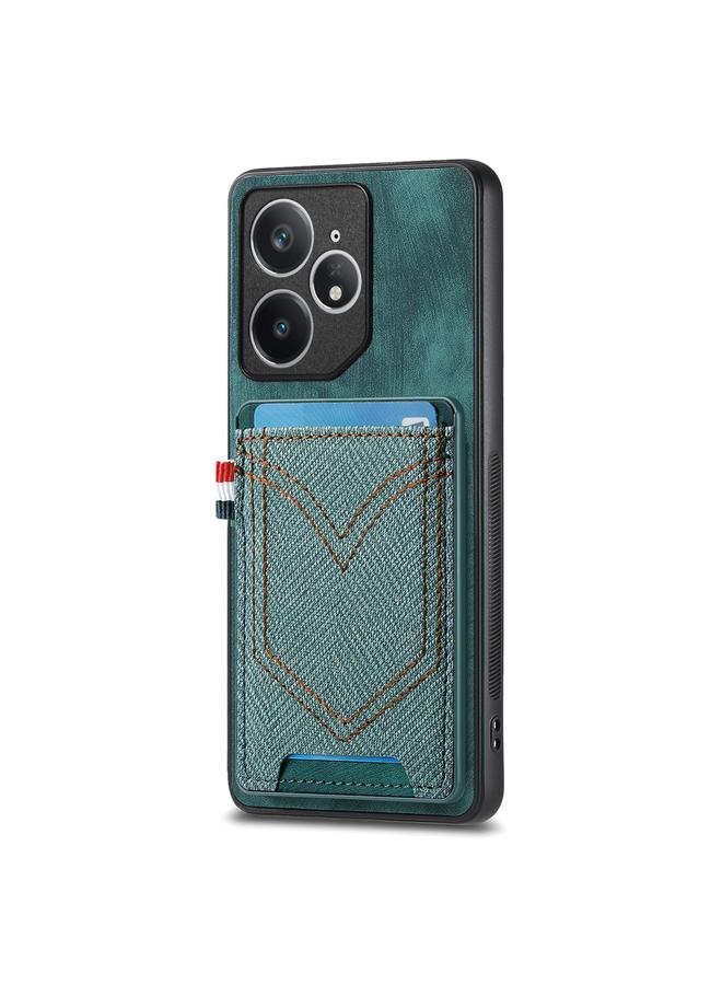 erorex Case For Realme Neo7 Denim Texture Leather Skin Phone Case with Card Slot - Image 1