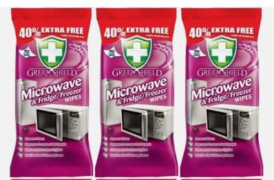 Greenshield Microwave and Fridge Freezer Wipes -70's Pack of 3 - Image 2