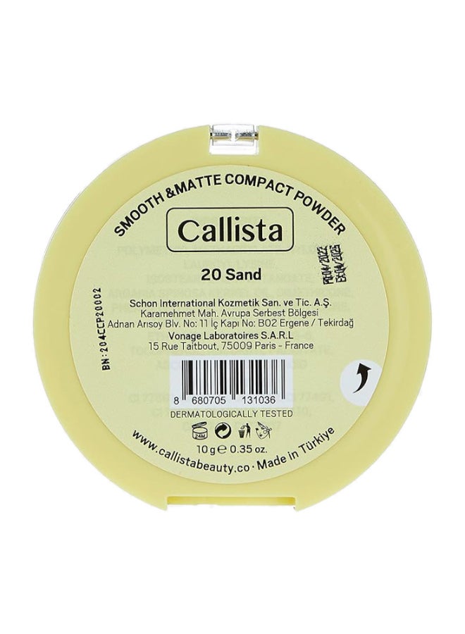 Callista Smooth & Matte Compact Powder 20 - Sand  - Image 3