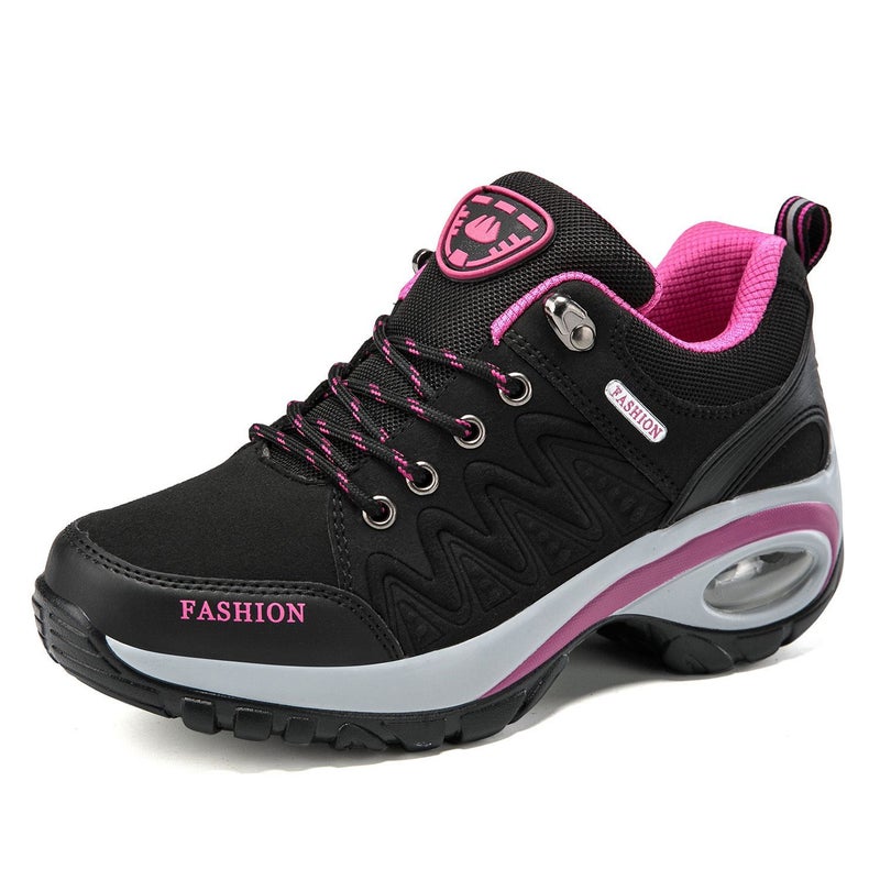 2022 Autumn Cushioned Womens Sneakers Breathable Thick Sole Casual Shoes Purple  - Image 2