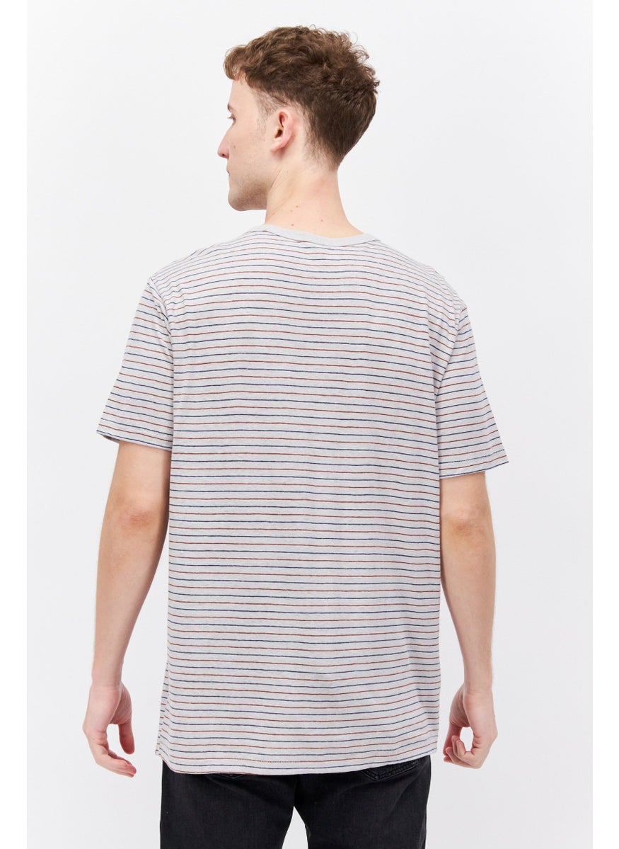 Men Round Neck Short Sleeve Stripe T-Shirts, Grey Combo - pzsku/ZD198C8B9D36E9710BD36Z/45/_/1727187668/7cbc8d5b-2d7e-46a7-8459-115339695f00