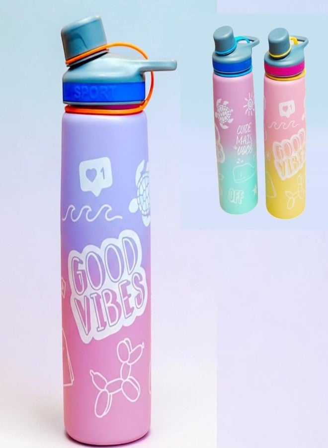 TECHNOCHITRA Stainless Steel Water Bottle 900 ml | Leakproof Metal Bottle with Handle Lid | Stylish Gradient Sports Water Bottle for Gym, School & Office | Sipper Water Bottle for Kids & Adults - Image 1