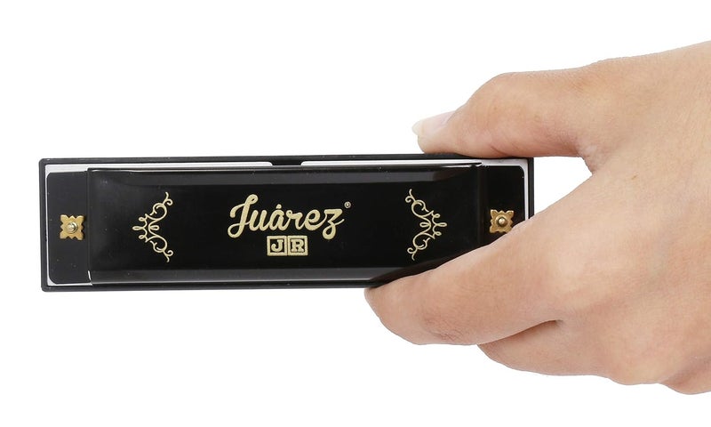 Juarez Junior JJ10HB 10 Holes Educational Harmonica Key of C Scale | Mouth Organ | Cover - Aluminum | Comb - Abs | Reed – Aluminum Black - Image 2