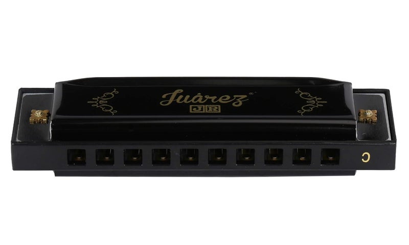 Juarez Junior JJ10HB 10 Holes Educational Harmonica Key of C Scale | Mouth Organ | Cover - Aluminum | Comb - Abs | Reed – Aluminum Black - Image 5