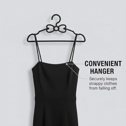 GROFFY 20 Pcs Premium Plastic Clothes Hangers for Hanging Clothes, Hangers for Clothes Hanging,Hangers for Clothes in Wardrobe (Black, Pack of 20) - Image 5