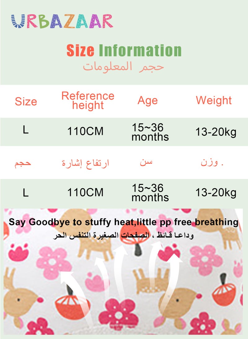 URbazaar Baby Potty Training Underwear for Boys and Girls, 5 Pack Absorbent Training Pants for Toddlers with Printed Reusable Cotton Toilet Training Pants for 12-18kg Kids (2-4 Years) - Image 4