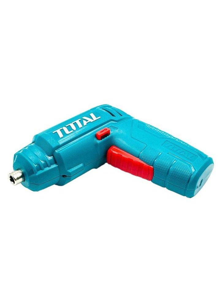 TOTAL - T0TAL TSDL10402 Cordless Screwdriver 4V Wireless Screwdriver Rechargeable 1.3Ah 4.81Wh Lithium-ion Battery - Image 1