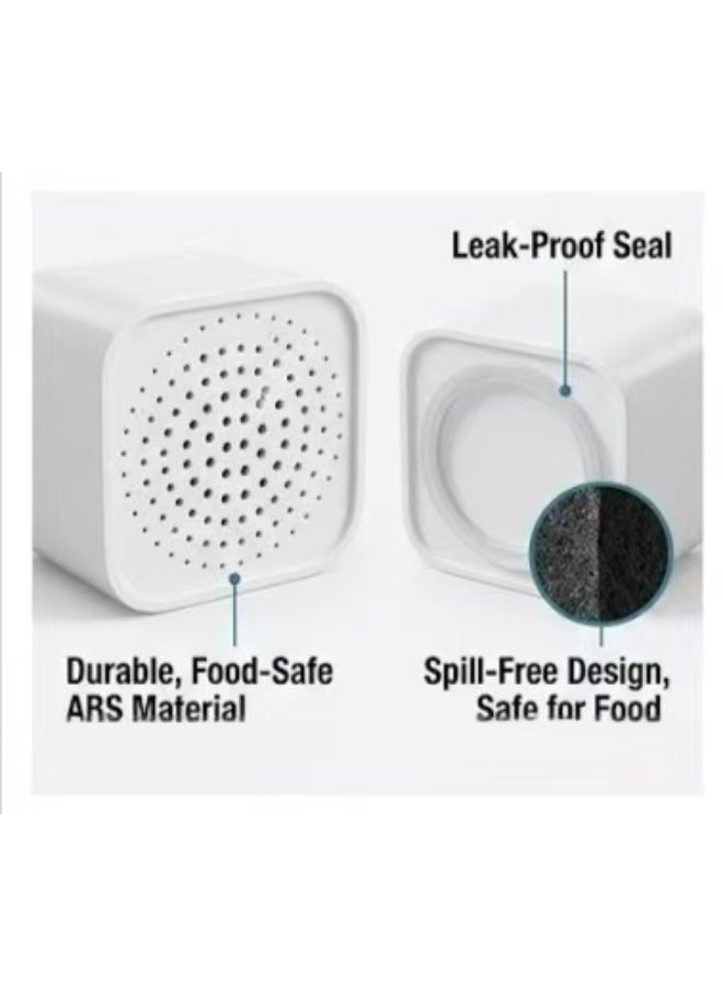 Captaintech 6-Piece Reusable Refrigerator Odor Absorber Box, Activated Charcoal Fridge Deodorizer u0026 Air Purifier Dehumidifier for Home, Kitchen, Cabinets - Image 2