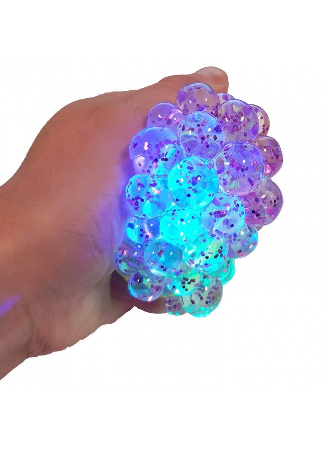 Tobar 30236 Glitter Squishy MESH Ball, Disponibili 3 Colori : Azzurro, Rosa E Verde - Image 2