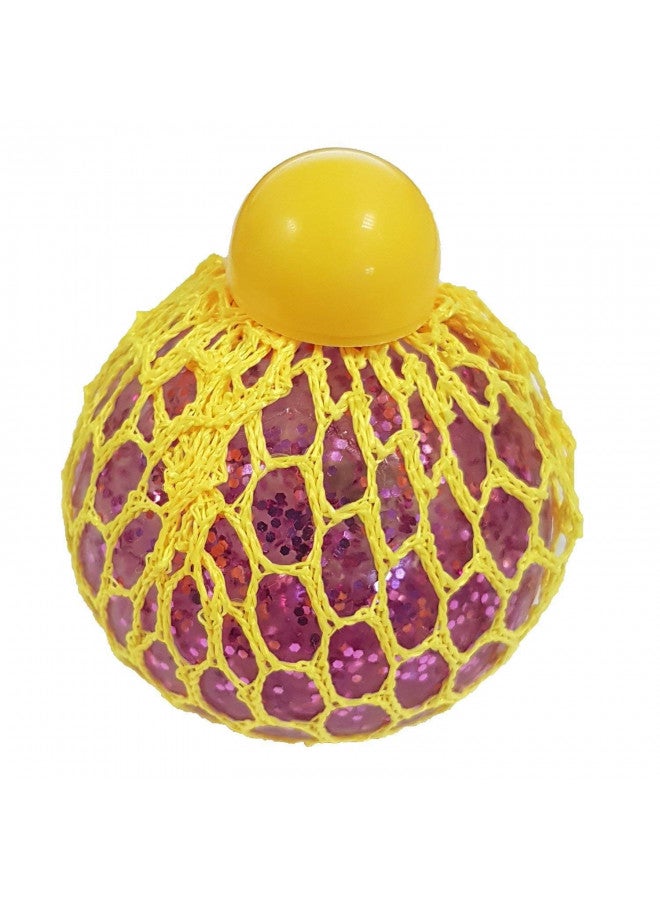 Tobar 30236 Glitter Squishy MESH Ball, Disponibili 3 Colori : Azzurro, Rosa E Verde - Image 1