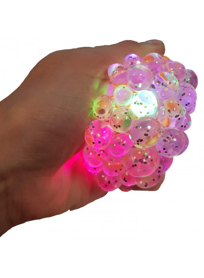 Tobar 30236 Glitter Squishy MESH Ball, Disponibili 3 Colori : Azzurro, Rosa E Verde - Image 3