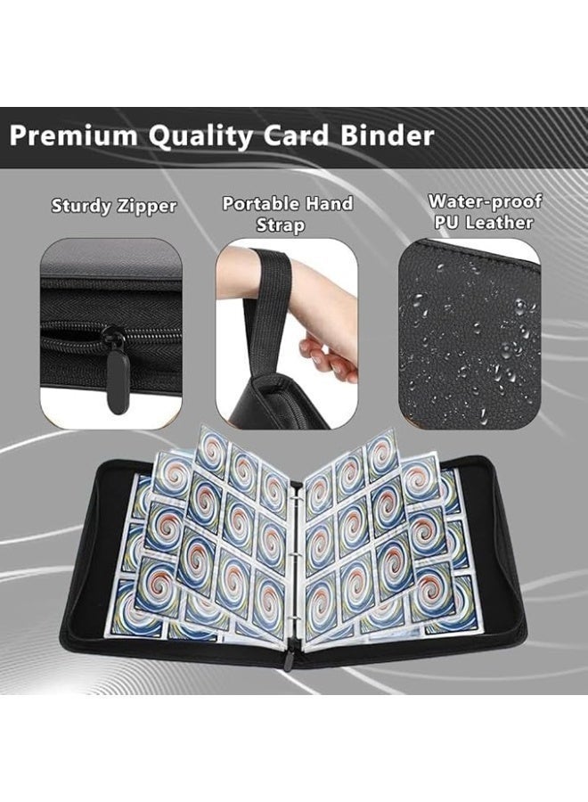 TerraLUX Trading Card Binder ，990 Pockets Card Binder，9-slot double-sided inner pages, trading card collector's booklet with detachable card sleeve; suitable for trading cards, Magic: The Gathering (MTG), TCG, sports cards, and football cards. - Image 5