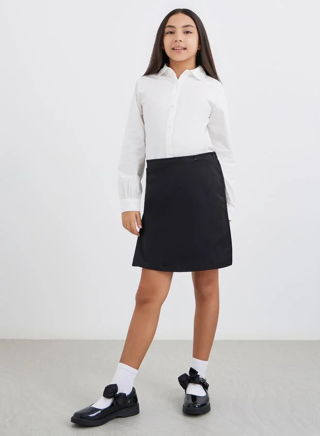 ستايلي Styli Girls Off White Peter Pan Collar Shirt