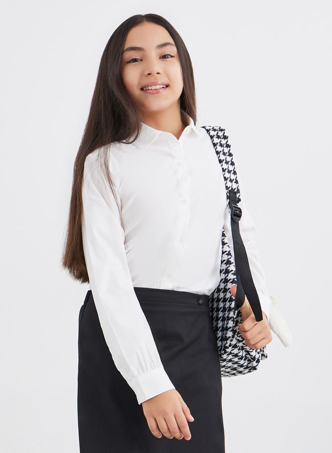 ستايلي قميص ستايلي جيرلز مدرسي بياقة بيتر بان أوف وايت - Image 1