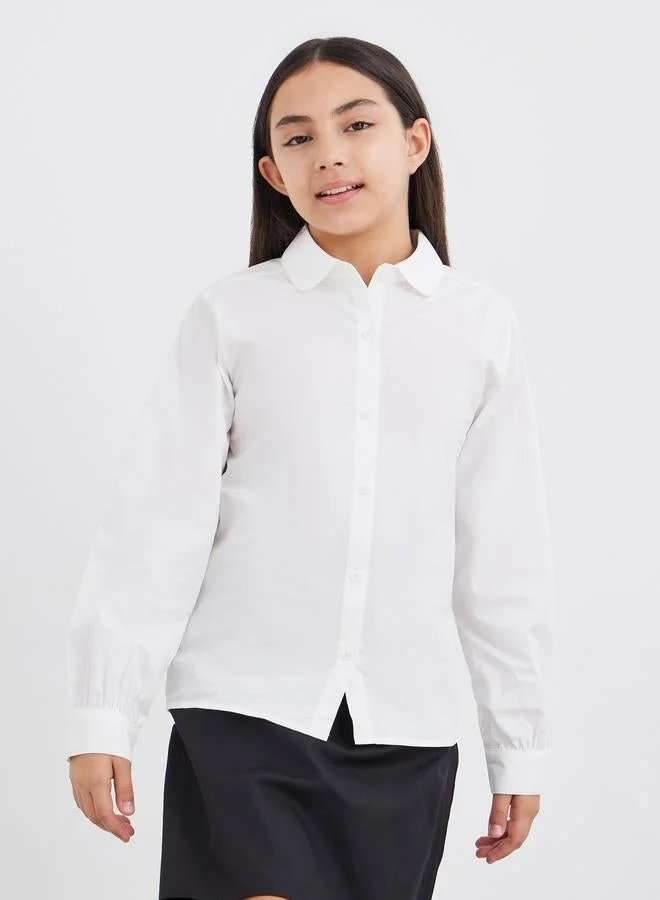 Styli Styli Teen White Peter Pan Collar Shirt