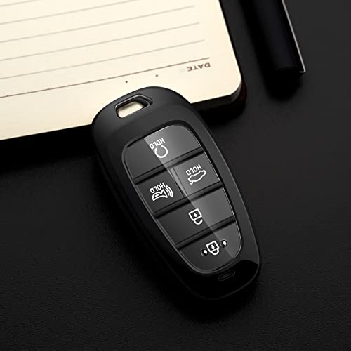 Tengare Car Key Fob Cover Compatible with Hyundai Key Case Protector Keychain Holder - Image 2