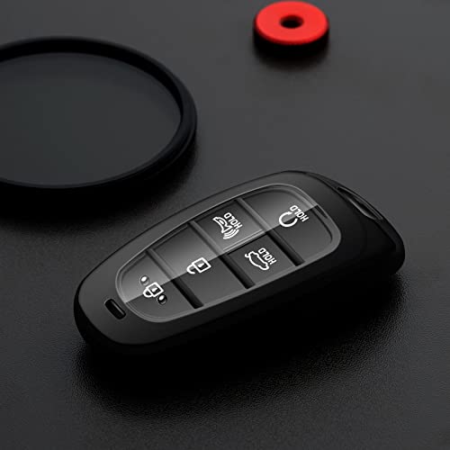 Tengare Car Key Fob Cover Compatible with Hyundai Key Case Protector Keychain Holder - Image 3