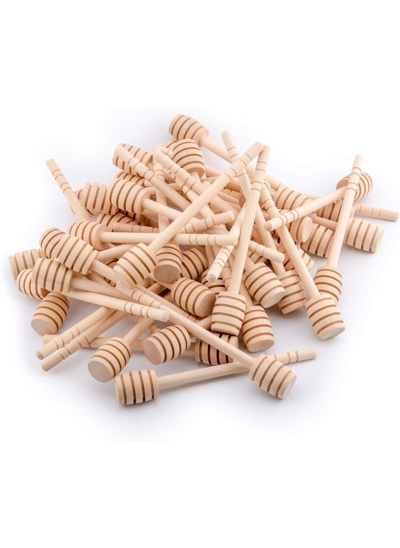 Alytimes 100Pack 6 Inch Portable Wooden Jam Honey Dipper Honey Sticks for Honey Jar Dispense Drizzle Honey 6inch 100pcs  - Image 1