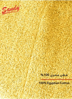 ساندي روب استحمام ساندي فائق الامتصاص قطن 100%, مصمم بياقة مع جوانب ناعمة, مثالي للسبا والاستحمام, مناسب للجنسين, مقاس 2XL/XL, ذهبي  - Image 4