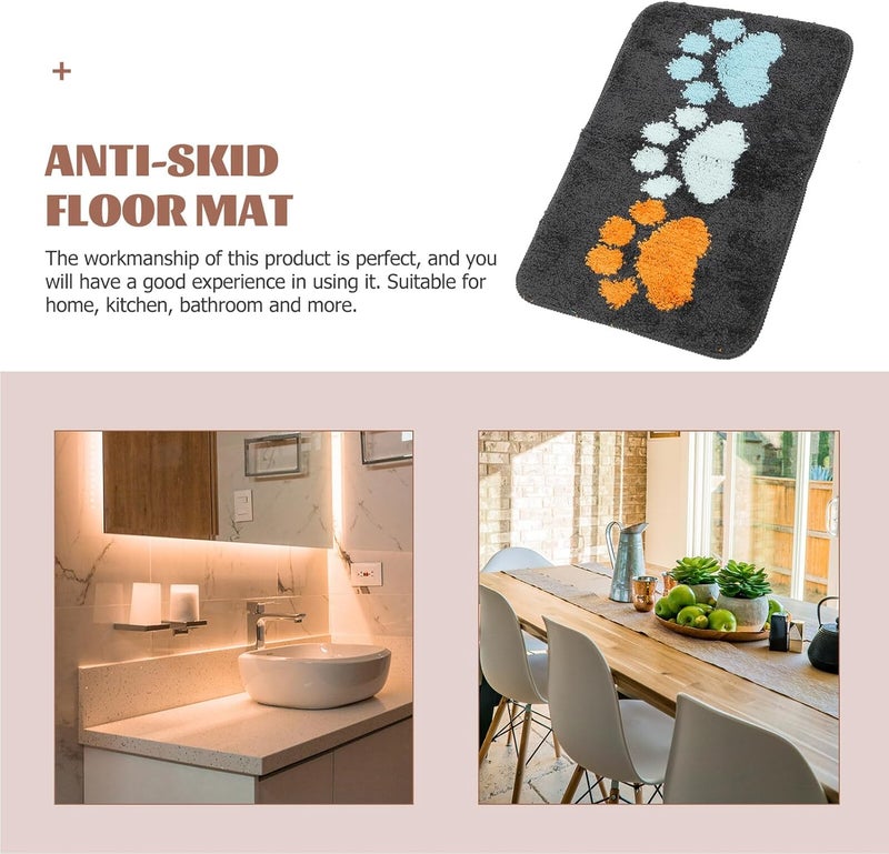Super Absorbent Non-Slip Bath Rug Mat 40x60cm Microfiber Bathroom Floor Mat Anti-Skid Backing, Washable Shower Rug for Home and Bedroom Use - Image 4