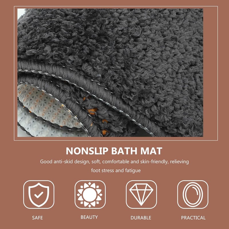 Super Absorbent Non-Slip Bath Rug Mat 40x60cm Microfiber Bathroom Floor Mat Anti-Skid Backing, Washable Shower Rug for Home and Bedroom Use - Image 5