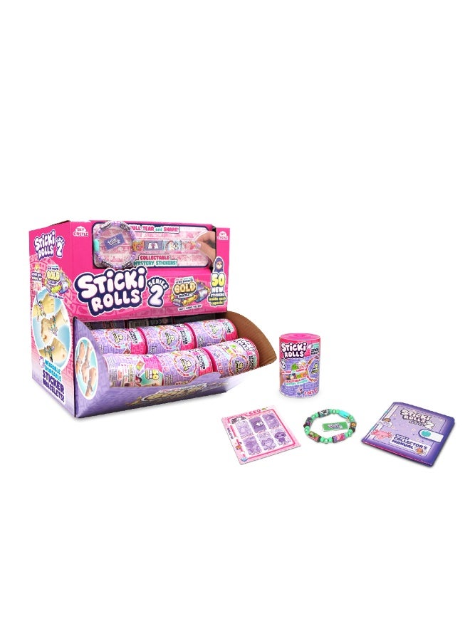 Sky Castle Sticki Rolls Series 2 Band Capsule - DIY Wearable Sticker Bracelet for Kids, Includes 50 Collectible Stickers, Arts and Crafts Jewelry Activity, Sky Castle Model SR103 - Image 1