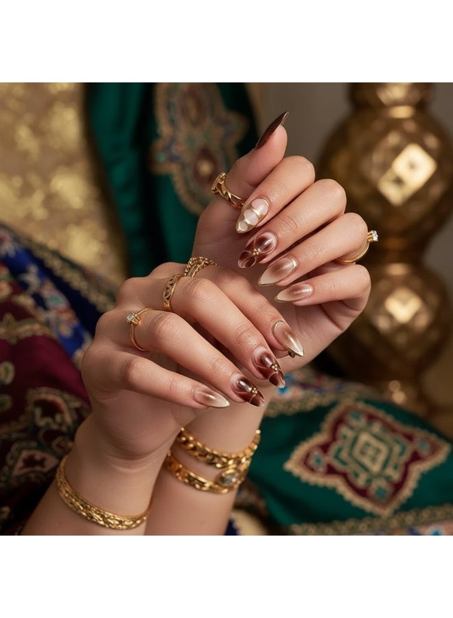 SYNSYB French Tip Press On Nails - Package Soft Gel French false Nails Short, Salon-quality Press On Nails, Seamless Glue-on Nails for Woman Nail Art Manicure - Image 1