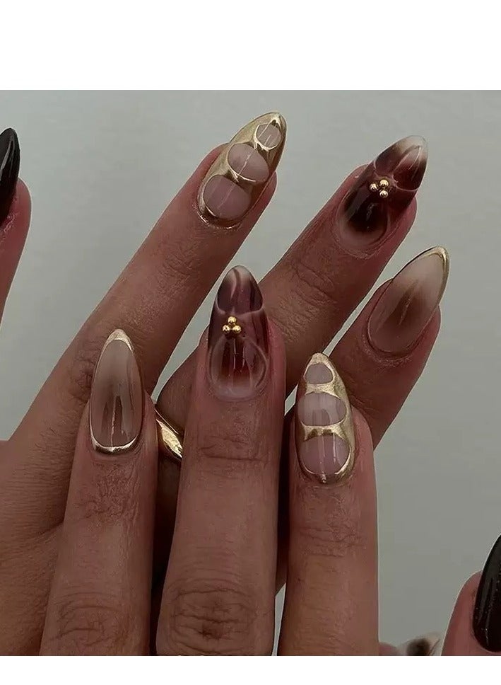 SYNSYB French Tip Press On Nails - Package Soft Gel French false Nails Short, Salon-quality Press On Nails, Seamless Glue-on Nails for Woman Nail Art Manicure - Image 4