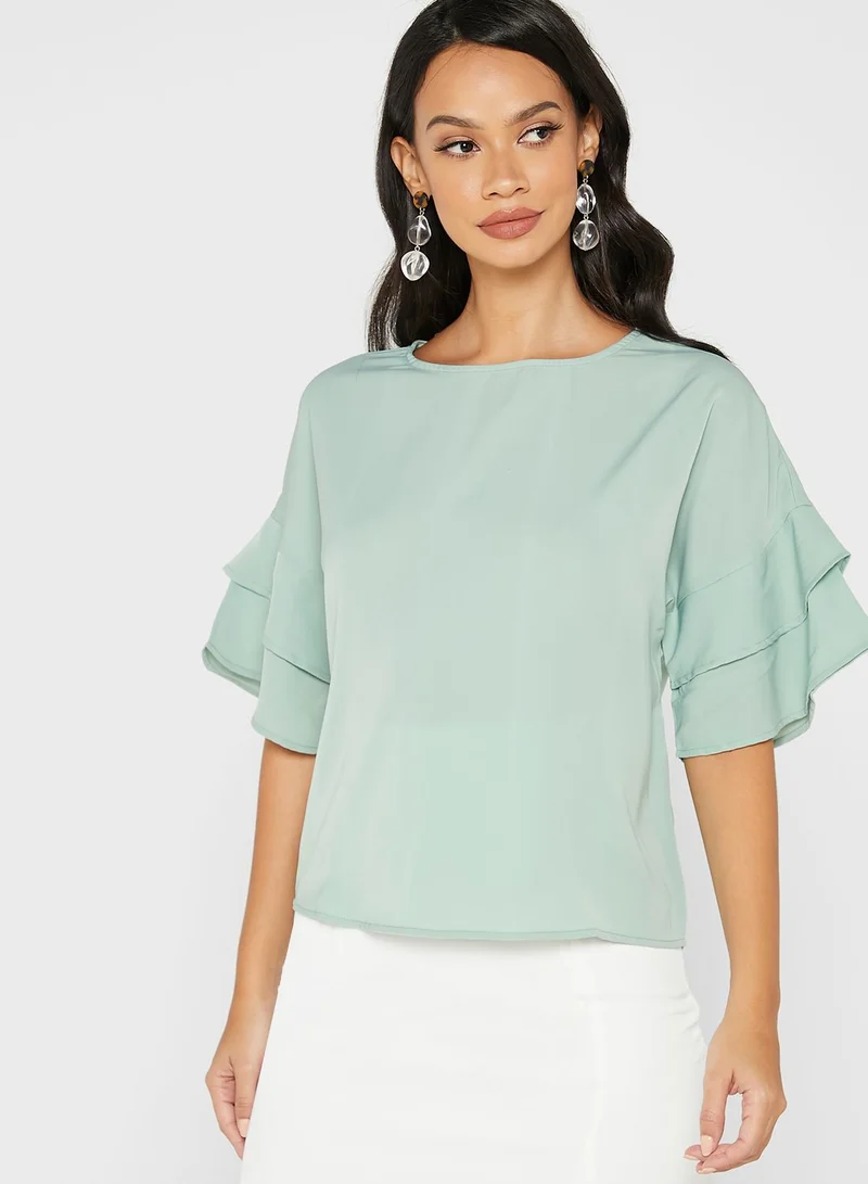 ELLA Ruffle Sleeve Top