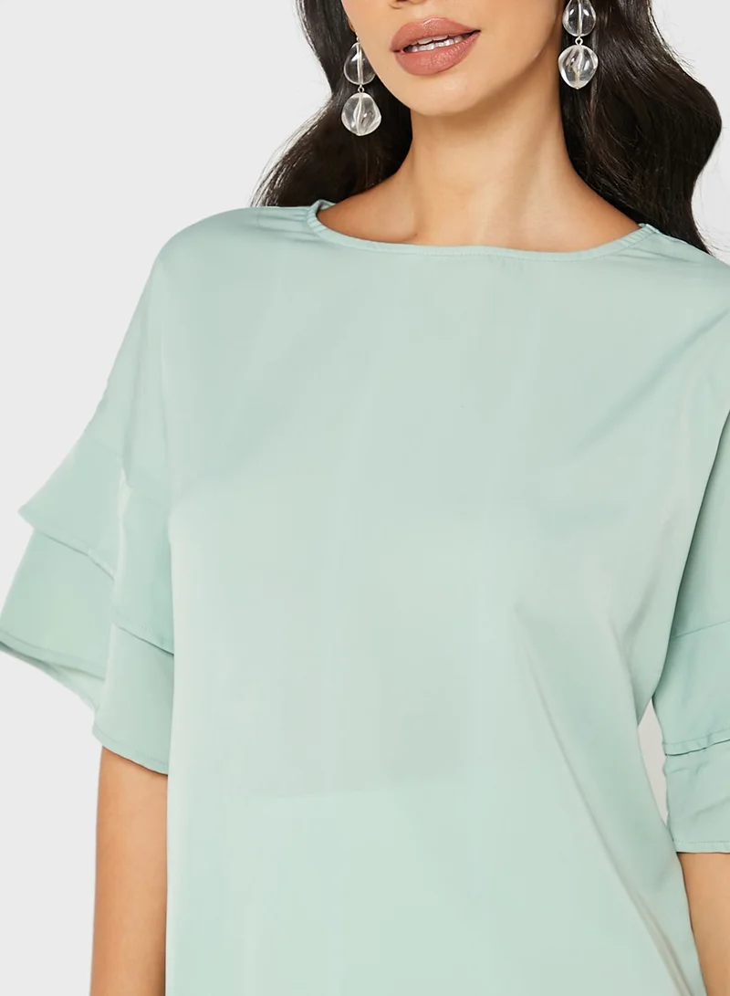 ELLA Ruffle Sleeve Top