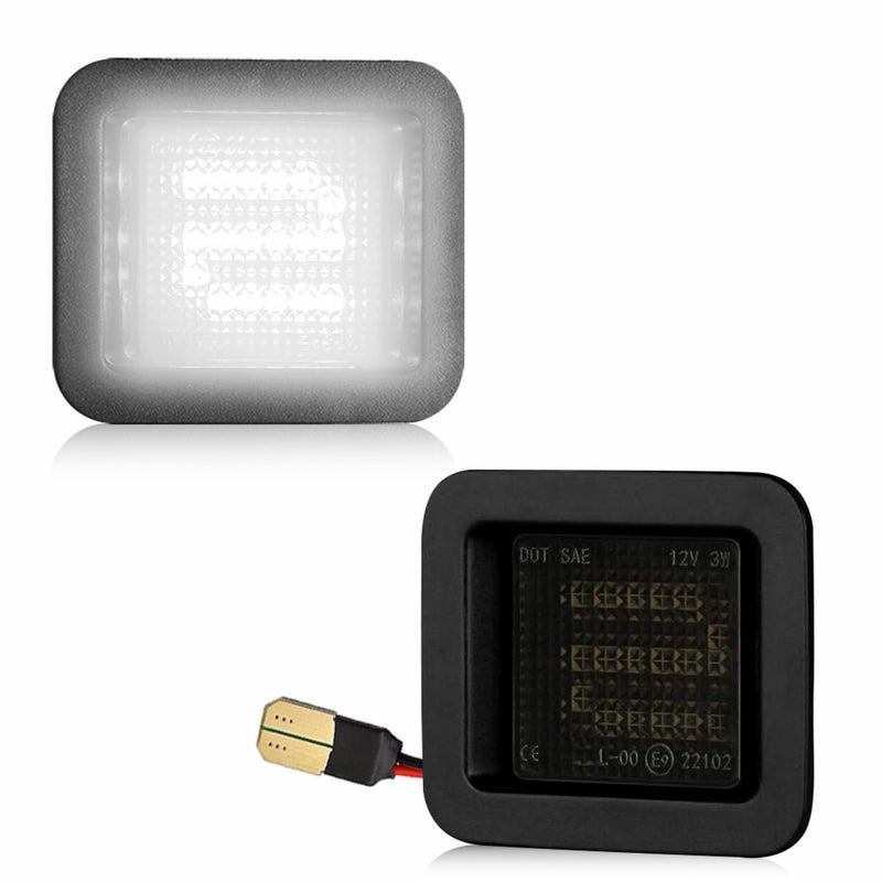 LESAUCE LED License Plate Lights for 20152020 2021 2022 Ford F150 LED Tag Lights for 20172020 Raptor Smoke Lens 6000K White Plug N Play 2PCS