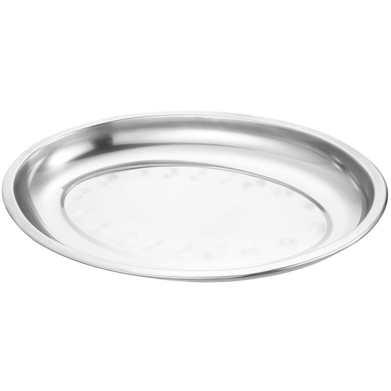1pc Stainless Steel Plate Steaming Fish Plate Snack Desserts Service Tray - Image 5